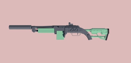 caer fijador rifle asalto 76 cosplay yermo arma posnuclear pistola nuclear pasatiempo bricolaje diy fuego 3d print model - Mito3D