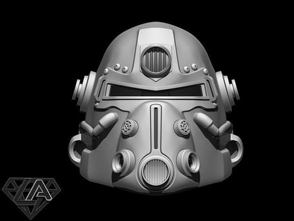 fallout t-51b custom helmet without pipes mask airsoft cosplay warrior knight soldier titanfall t51 51 armor armour protectted fashion clothe games toys game accessories 3d print model - Mito3D