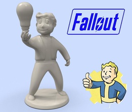 fallout vault boy light bulb model 3d printing console game gamin play playstation ps perks postnuclear games toys accessories 3d print model - Mito3D