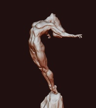 fall ballet dance artistic pose printing woman female girl art sculptures 3d print model - Mito3D