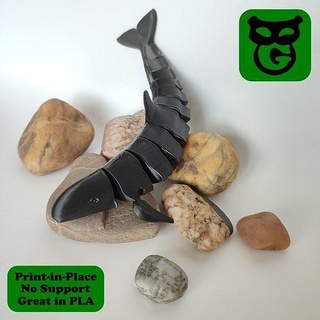 faux tueur baleine flexi souple mammifère orque jouet articulé impression endroit art animal réaliste usine mer océan Jeux jouets 3d print model - Mito3D