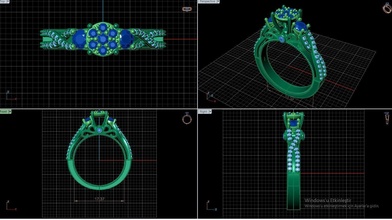 false solitaire ring diamond jewelry beautiful rings 3d print model - Mito3D