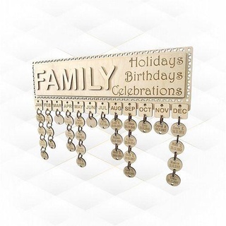 family celebration board wall decor laser cut birthday cutting vector template pattern svg engraving dxf plan cnc house 3d print model - Mito3D