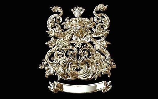 family crest ring logo logos emblem signs medieval decoration knight symbol art design jewelry carving shield gold models rings 3d print model - Mito3D