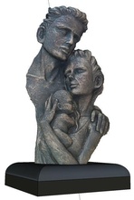 familia escultura amor padre madre niño arte esculturas 3d print model - Mito3D