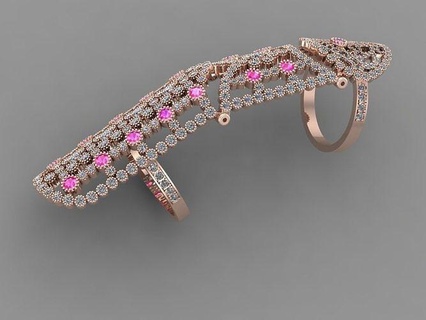 famoso squillare 2 gioielleria oro stampabile diamante nozze moda braccialetto collana Fidanzamento gemma platino bellezza popolare pendente zaffiro serpenti anelli 3d print model - Mito3D