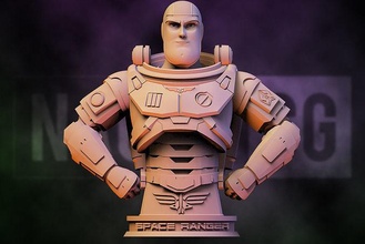 fan art buzz lightyear - bust disney toy story space ranger pixar movie astronaut sci fi woody sculptures 3d print model - Mito3D