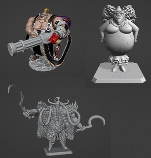 fan art one piece jack queen giolla anime kaido luffy toy toys figures games 3d print model - Mito3D
