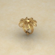 hayran çiçek electro fusion moda yüzük 02 altın yazdırılabilir mücevher nişan güzellik sanat solitaire hazır giyim iş türkiye türk i̇talya i̇talyan takı yüzükler 3d print model - Mito3D