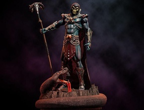 arte fan skeletor maestros of universo estatua hombre cómic netflix súper héroe campeón guerrero 80 esculturas 3d print model - Mito3D