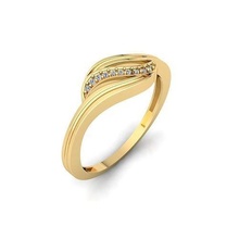 lujoso banda anillo 3d modelo anillos solitario libra esterlina imprimible diamante platino brillante boda compromiso joya joyería plata blanco oro matrimonio 3d print model - Mito3D