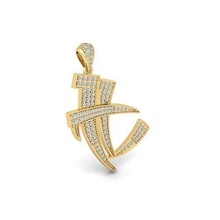 lujoso personalizado pendiente 3d modelo joya compromiso Boda joyería diamante imprimible anillo oro enganchar Moda libra esterlina blanco brillante solitario belleza anillos colgantes 3d print model - Mito3D