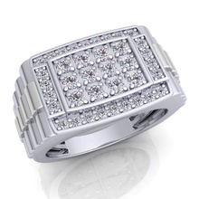 fantaisie diamant bague bijou mariage engagement bijoux imprimable argent or engagem mode sterling blanc beauté collier anneaux 3d print model - Mito3D