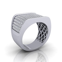 lujoso mans anillo joya compromiso Boda joyería diamante imprimible plata enganchar oro Moda libra esterlina blanco colgante pendiente collar 3d print model - Mito3D