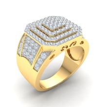schick Herren Ring Juwel Hochzeit Engagement Diamant Schmuck druckbar Silber Gold Kleidung brillant Saphir Mode Schönheit Sterling Ringe 3d print model - Mito3D
