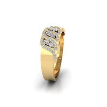 lujoso hombres anillo 3d modelo joya Boda compromiso joyería imprimible diamante oro Moda libra esterlina blanco brillante plata vestir solitario impresión belleza anillos 3d print model - Mito3D
