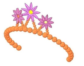 fantasia nancy fascia per capelli costume disney fiore design ragazzi elsa rapunzel sven regalo decorazione forma luminosa illustrazione clip moda 3d print model - Mito3D