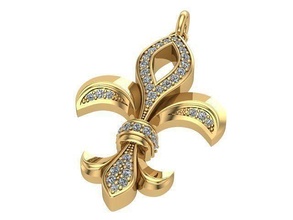 fancy pendant diamond golden silver jewelry pendants 3d print model - Mito3D