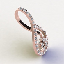 fantezi sarkık 3d model mücevher nişan düğün elmas yüzük gümüş altın takı angagem moda sterlin beyaz parlak safir güzellik yüzükler küpe kolye 3d print model - Mito3D