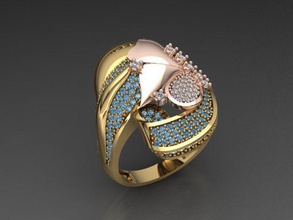 fantaisie anneau bijoux de l'anneau parfait la jwelery desing 3d modèles gem d'argent les anneaux 3d print model - Mito3D