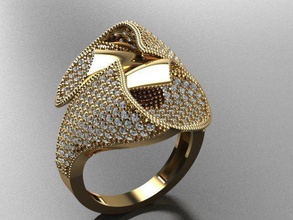 fancy ring jewelry jewlery 3d models desing gold rings perfct silver 3d print model - Mito3D