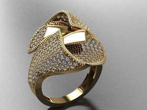 fancy ring Schmuck Phantasie 3d Modelle desing gold-ring Ringe perfct gold Silber 3d print model - Mito3D