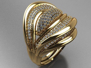 fancy ring jewelry perfect fantasy desing models gold rhino 3d silver jewlery rings 3d print model - Mito3D