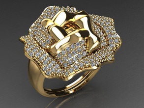 fancy ring jewelry perfect fantasy desing models gold rhino 3d silver jewlery rings 3d print model - Mito3D