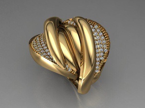 fantaisie anneau bijoux parfait de la l'anneau le bracelet boucle d'oreille desing modèles or rhino 3d d'argent les anneaux 3d print model - Mito3D