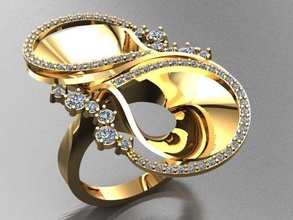 fancy ring Schmuck perfekt fantasy - Armband Ohrring desing Modelle gold rhino 3d Silber Ringe 3d print model - Mito3D