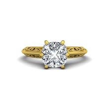 lujoso anillo 3d modelo impresión anillos solitario libra esterlina imprimible diamante platino brillante boda compromiso joya joyería plata blanco oro cromo 3d print model - Mito3D