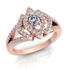 lujoso royal mujer anillo joya Boda compromiso joyería imprimible diamante plata oro enganchar Moda libra esterlina blanco brillante colgante pendiente collar 3d print model - Mito3D