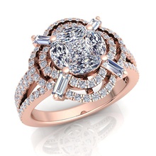 schick königlich frau ring juwel hochzeit engagement schmuck druckbar diamant silber gold engagem mode sterling schönheit cad ringe 3d print model - Mito3D