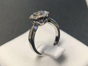 fantasia solitario squillare 3d anello 197 Fidanzamento gioielleria modello diamante gemma calcolo esclusivo moda brillante gioiello anelli bellezza 3d print model - Mito3D