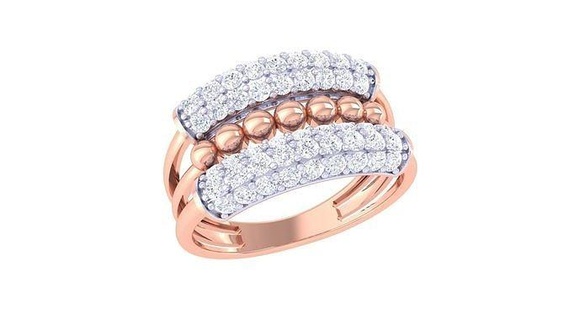 lujoso elegante anillo 3dm stl obj fbx renders detalles joyería joya banda mujer precioso Boda oro imprimible diamante Moda anillos abultar colección compromiso solitario 3d print model - Mito3D
