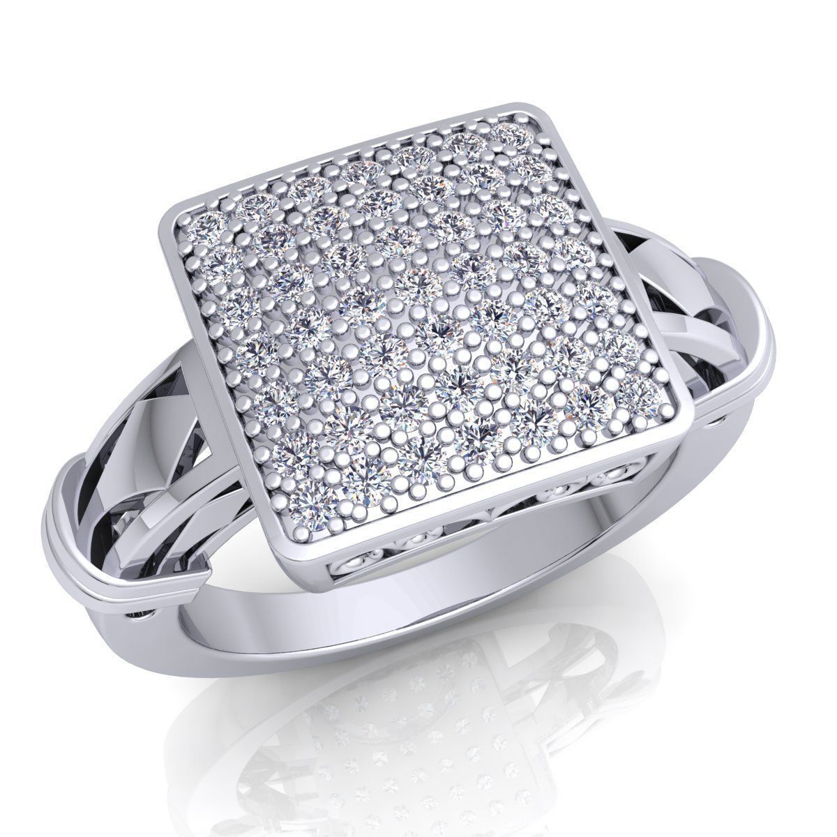 fantaisie femme bague en diamant joyau de mariage l'engagement bijoux imprimable le l'anneau d'argent or engagem anneau mode la livre sterling blanc beauté collier les anneaux 3D print model - Mito3D