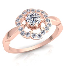 schick Frau Diamant Ring 27 Juwel Hochzeit Engagement Schmuck Silber Gold engagem Mode Sterling Weiß 3d print model - Mito3D