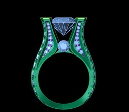 fantasía anillo arete oro plata joya joyería anillos 3d print model - Mito3D