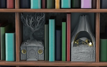 fantasia suporte livro casa anel árvore Frodo senhor lotr vulcão gollum hobbit fantástico original biblioteca smaug bilbo bibliotecário jogos brinquedos acessórios 3d print model - Mito3D