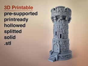 fantasy defense tower dnd tabletop terrain 3dprinting medieval building miniature resin games toys board 3d print model - Mito3D