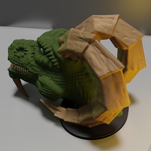 fantasía continuar cabeza criatura monstruo bestia impresión imprimible mesa Arte esculturas 3d print model - Mito3D