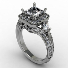 fantasy-engagement-ring-knife edge-Schaft Schmuck Luxus ring engagement fantasy Diamant-ring knife edge bedruckbar ist Mode gold Ringe 3d print model - Mito3D
