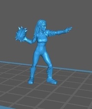 fantasy football female thower 01 game blood bowl thrower ball gw human amazon based futuristic athlete league games toys board 3d print model - Mito3D