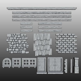 fantasia casa kit 3d impressão miniatura medieval 3d print model - Mito3D