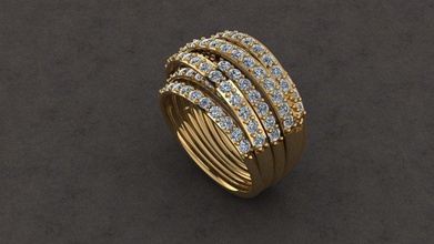 fantasy ring bijoux or de l'anneau d'argent le diamant joyau imprimable gem l'engagement mariage brillant bague en blanc anneau mode la livre sterling prototypage engagem saphir les anneaux 3d print model - Mito3D