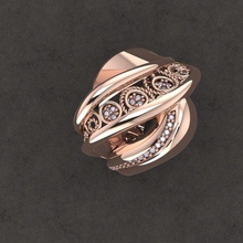fantasia anel jóias de prata jóia colar diamante moda beleza vestuário lavoura printable brilhantes da forma gem charme engagem sterling brinco brillant diamant anéis 3d print model - Mito3D