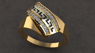 fantasia anello gioielli oro moda matrimonio argento bianco di diamanti simbolo stampabile anelli 3d print model - Mito3D
