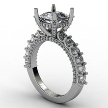 fantasy ring u-bague sertie bijoux de l'anneau le diamant imprimable l'engagement mariage brillant bague en mode beauté u jeu les anneaux 3d print model - Mito3D