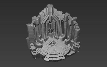 fantasie ruine terrain ruinen kriegshammer 3dprinting spiele spielzeuge tafel 3d print model - Mito3D