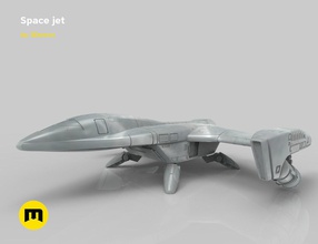 fantasia spazio jet navicella spaziale nave universo guerre stellari jet giochi giocattoli 3d print model - Mito3D